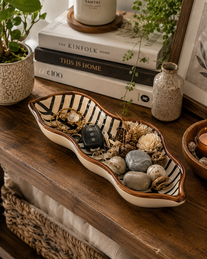 Black Lines Artisan Tray