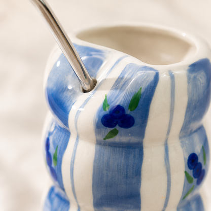 Blueberry Sipper Mug with Straw