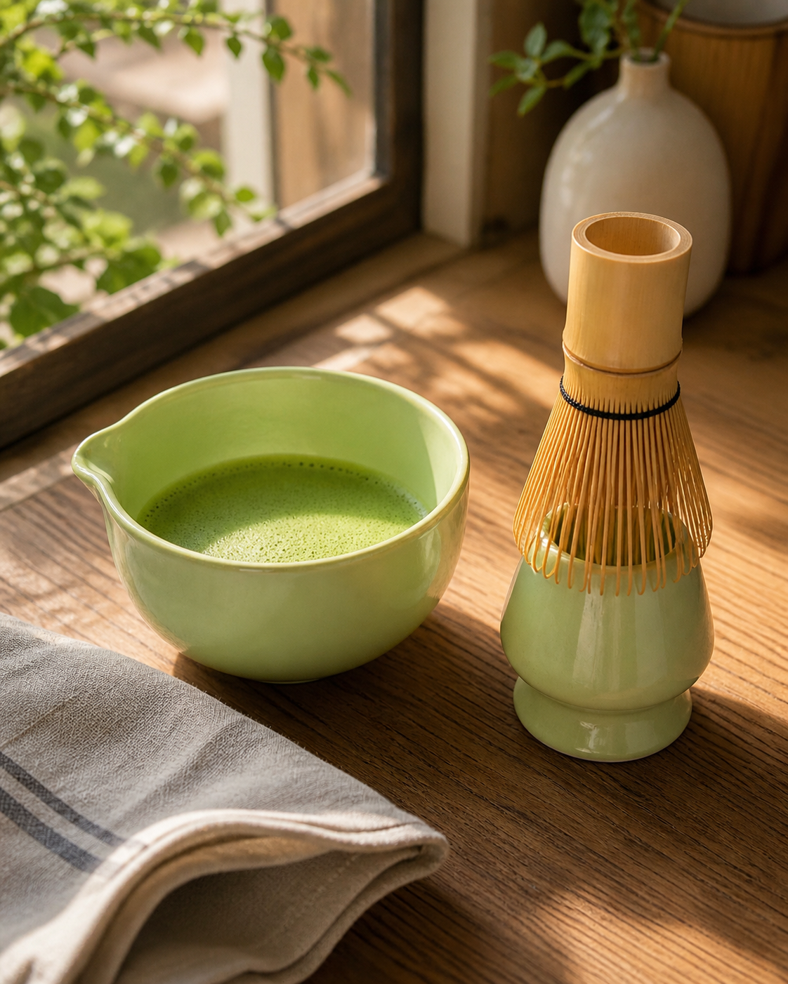 Green Matcha Bowl Set