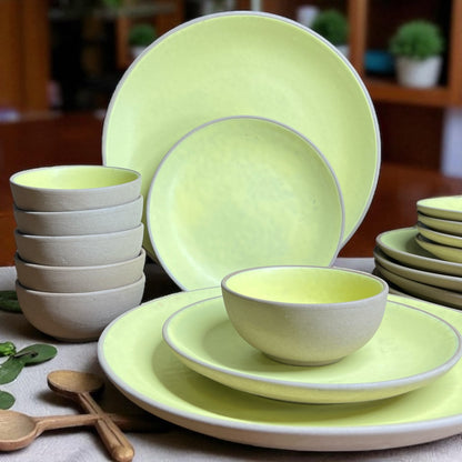 Earthy Lime Yellow Dinner set (18pcs)