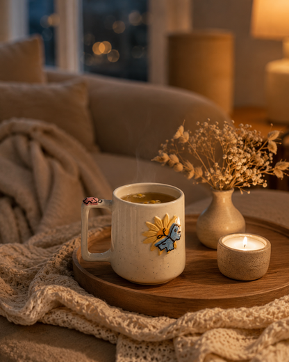 Butterfly on the Floral Mug