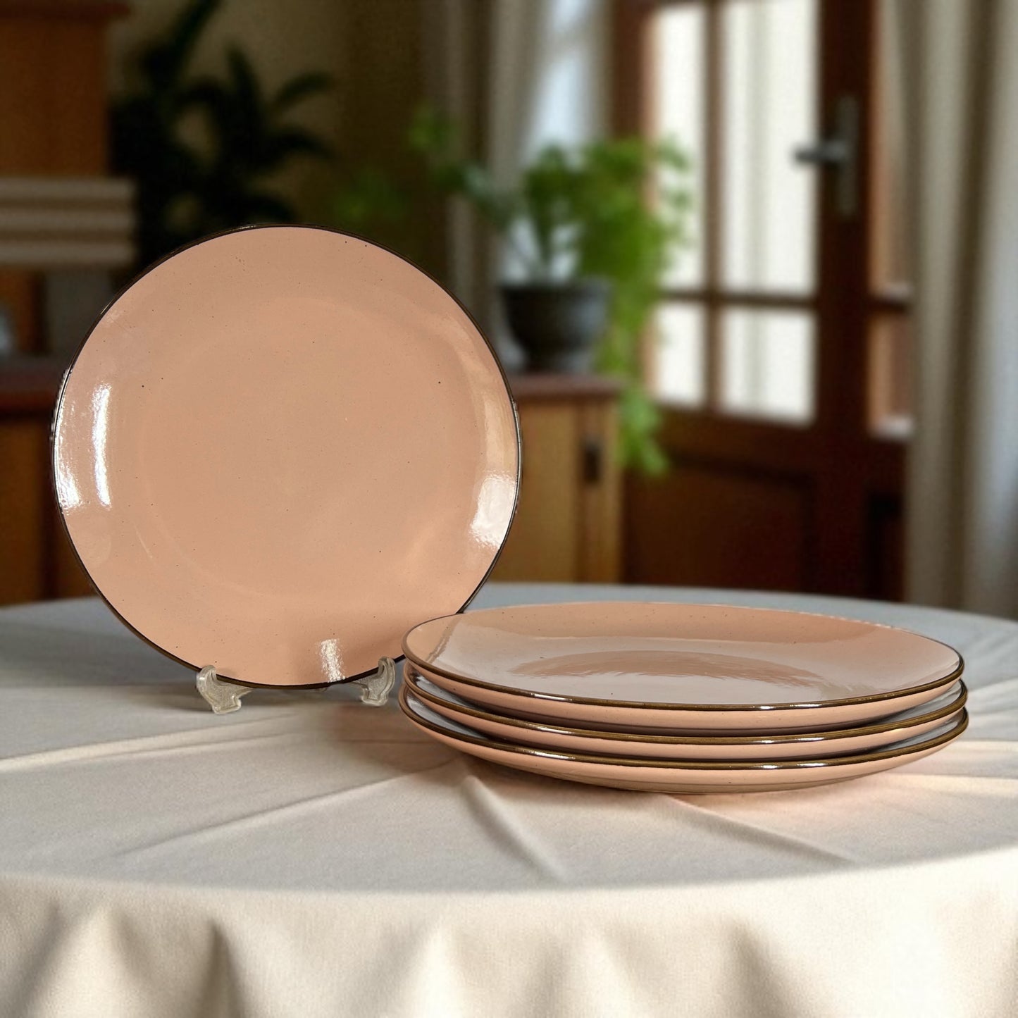 Coffee Brown Dinner Plates Set of 4