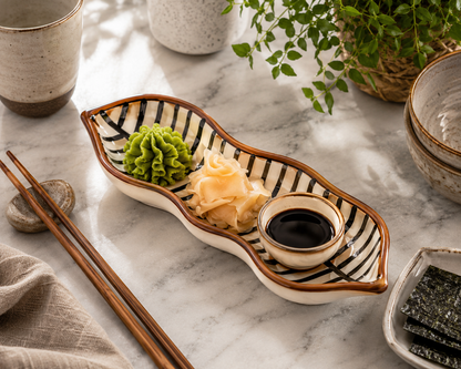Black Lines Artisan Tray