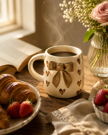 Brown Bow Love Mug