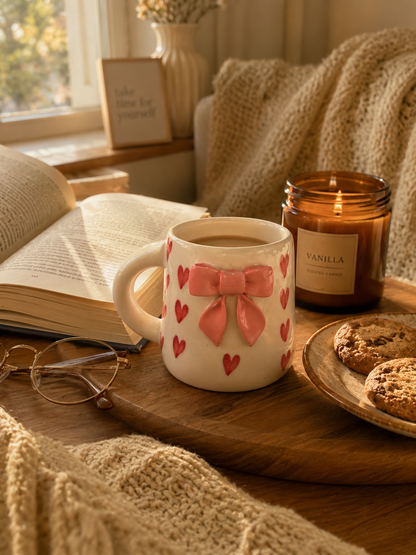 Pink Bow Love Mug