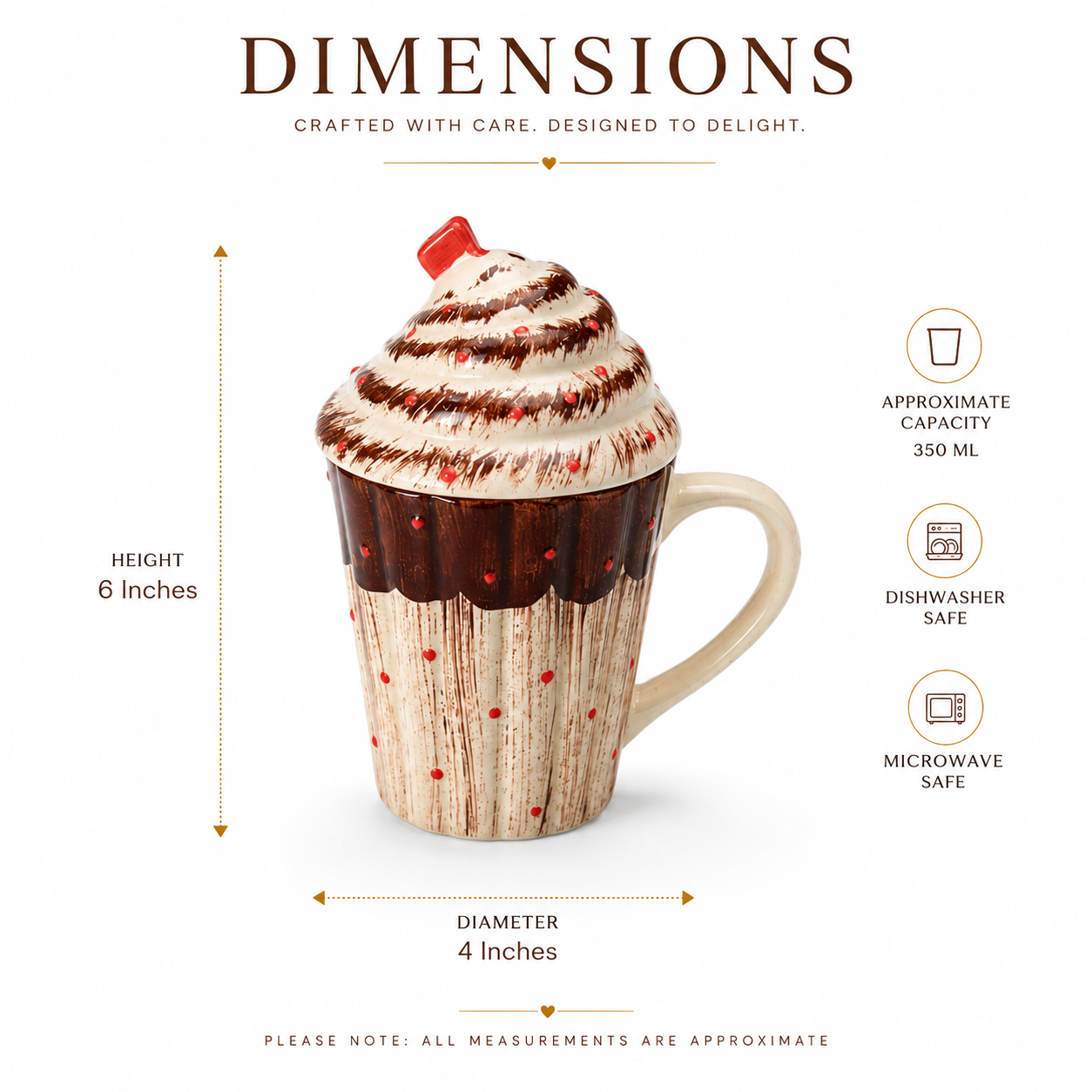 Whipped Cocoa Ceramic Mug with Lid