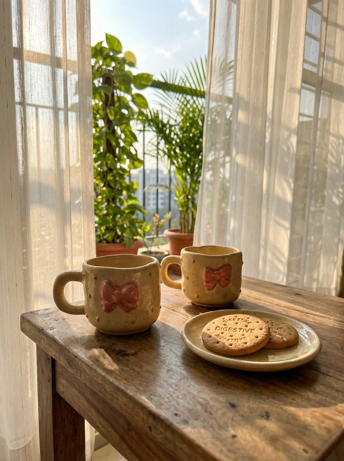 The Ribbon Mug Beige