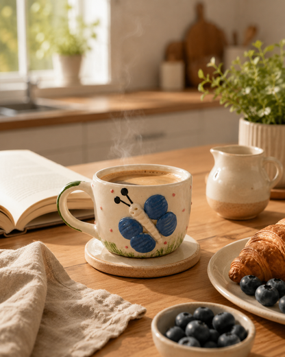 Blue Butterfly Mug