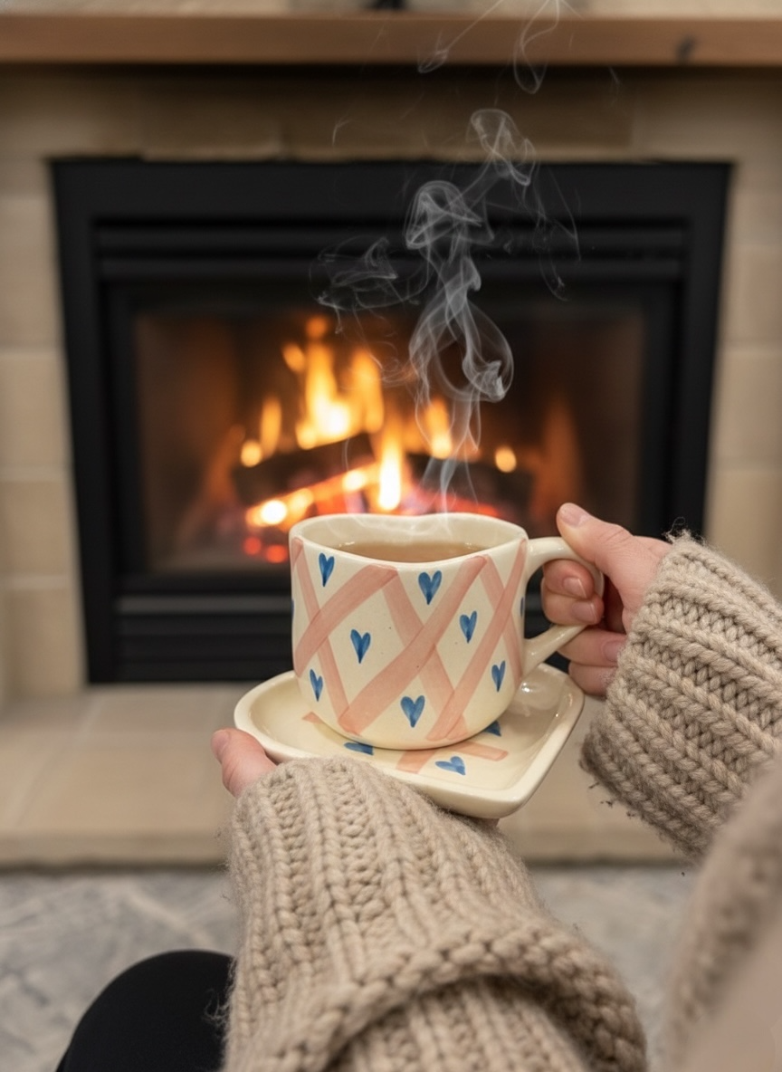 Big WholeHeart Mug Saucer