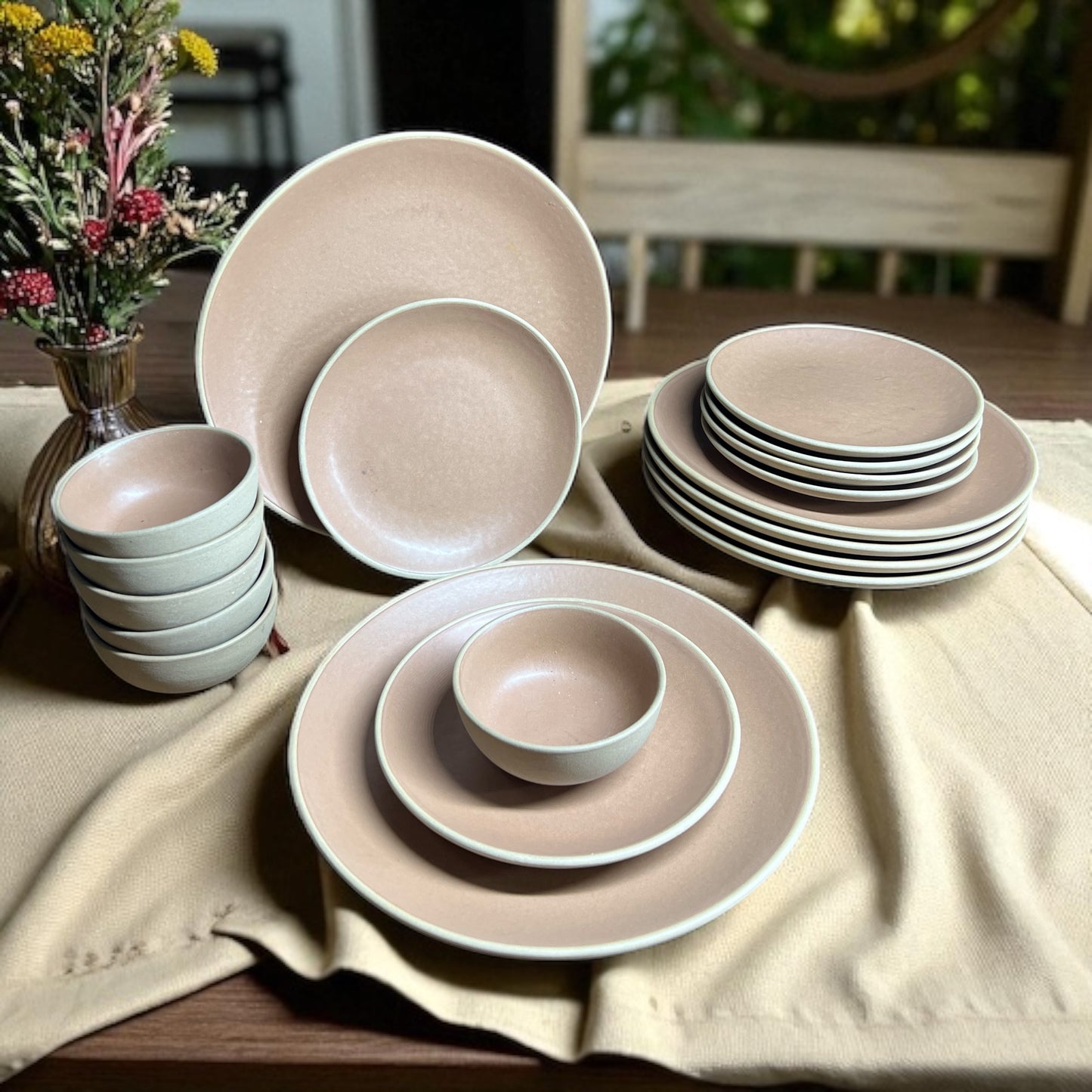 Earthy Brown Dinner set (18pcs)