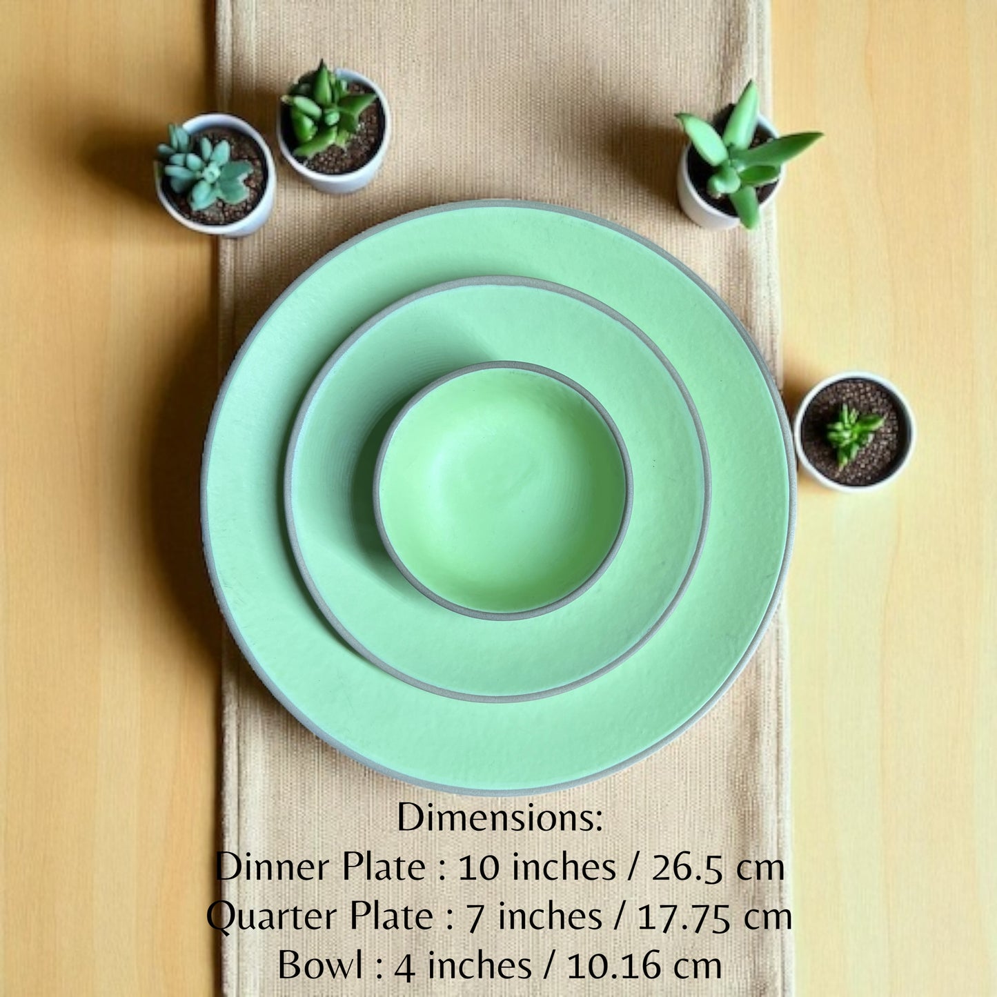 Earthy Mint Dinner set (18pcs)