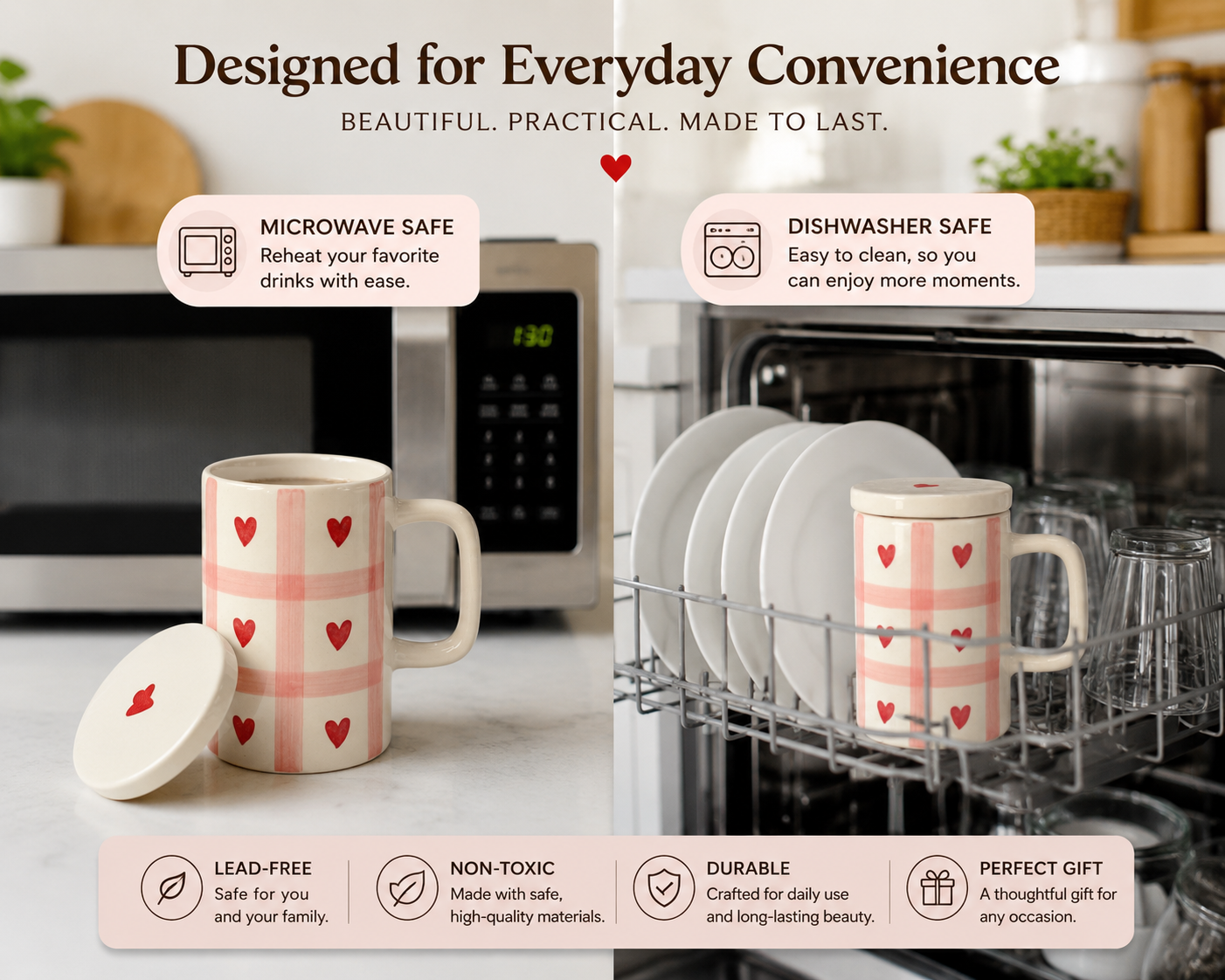 Love Notes & Latte Mug With Lid