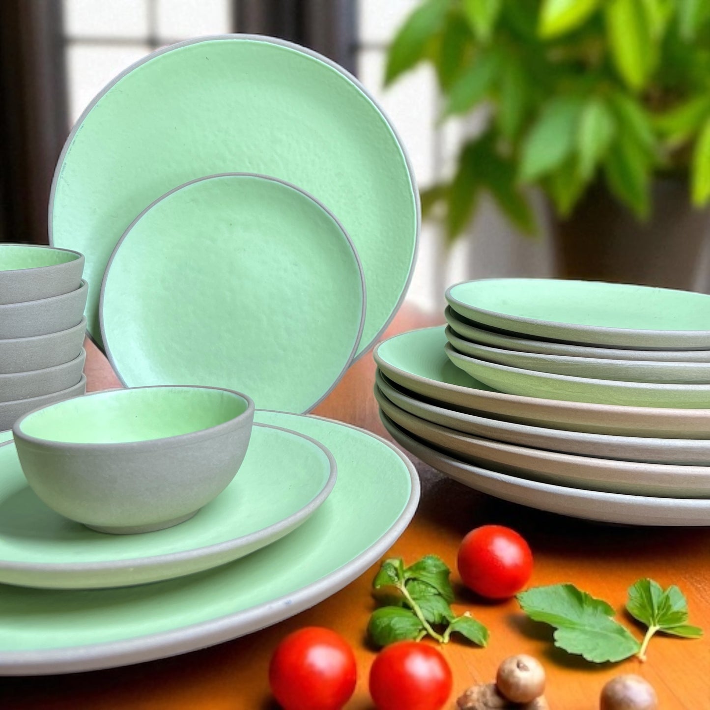 Earthy Mint Dinner set (18pcs)