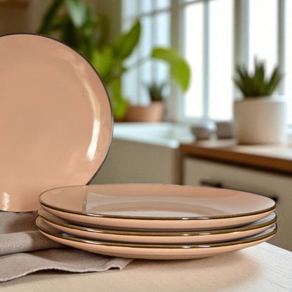 Coffee Brown Dinner Plates Set of 4
