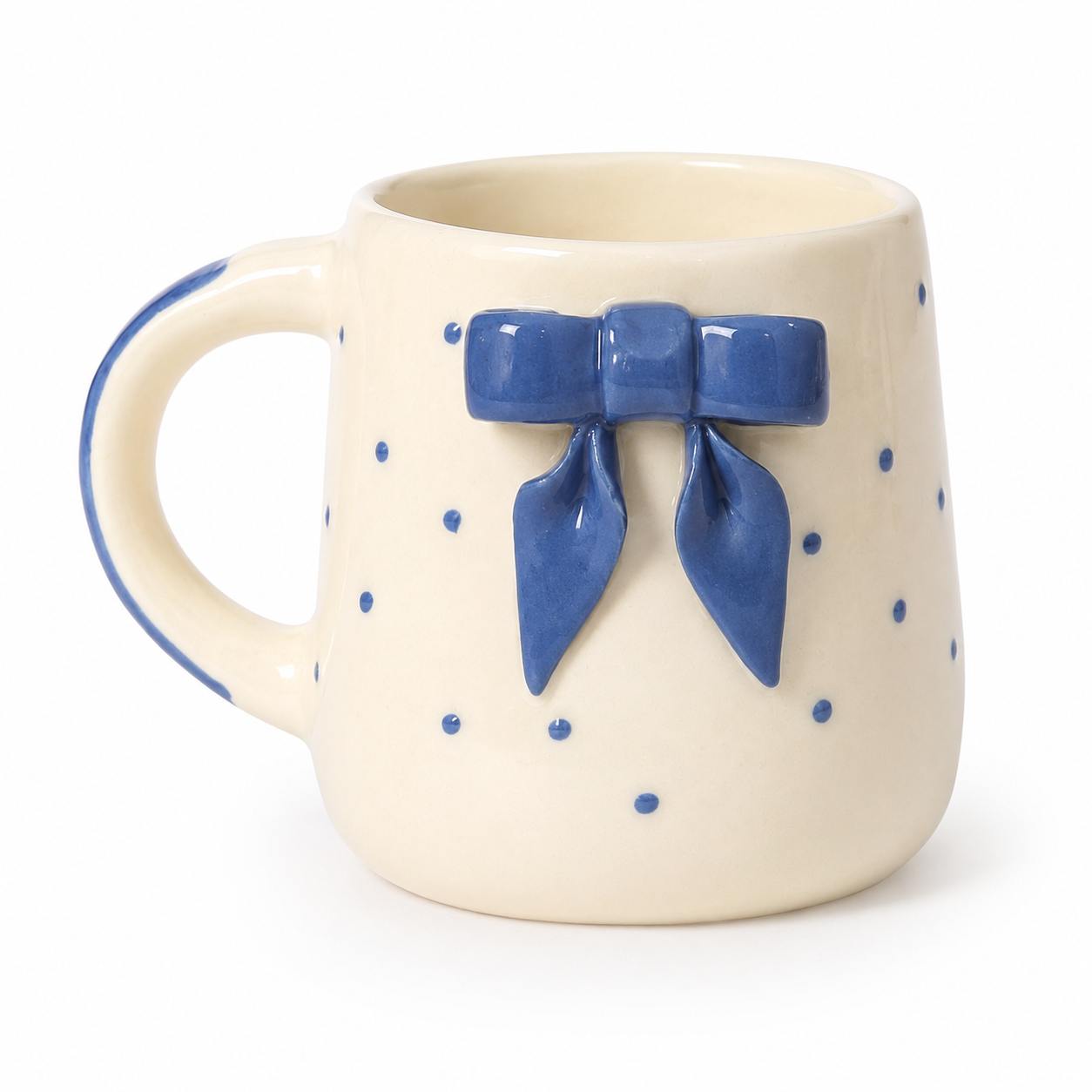 Blue Polka & Bows Mug