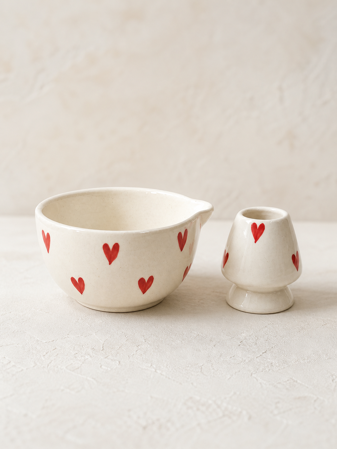 Hearts Matcha Bowl Set