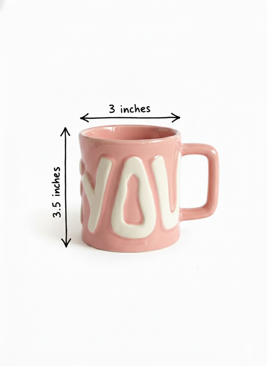 Pink “Love” Mug (Pack of 1)