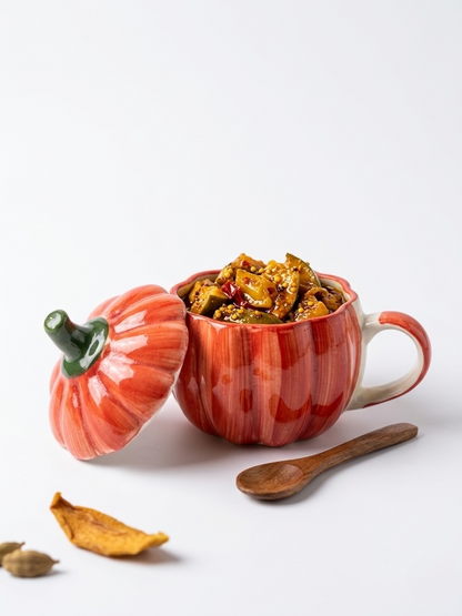Red Pumpkin Pickle Jar