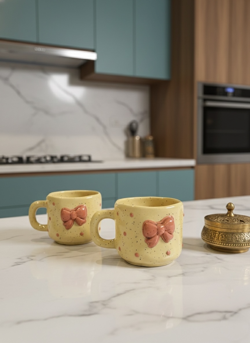 The Ribbon Mug Beige