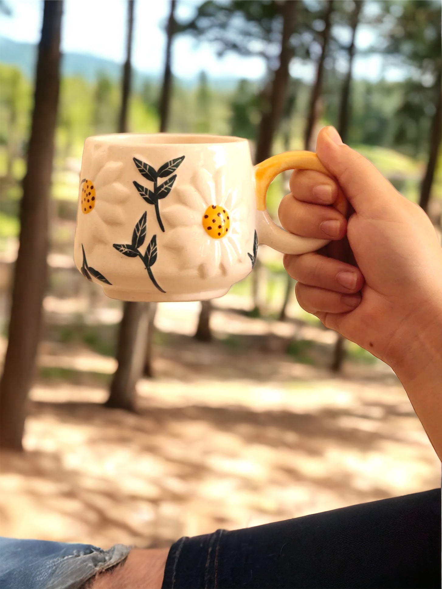 Daisy Flower Mug Set of 6