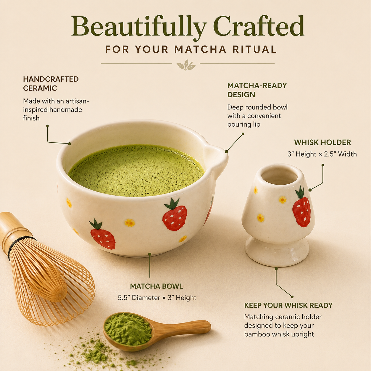 Berry Matcha Bowl Set