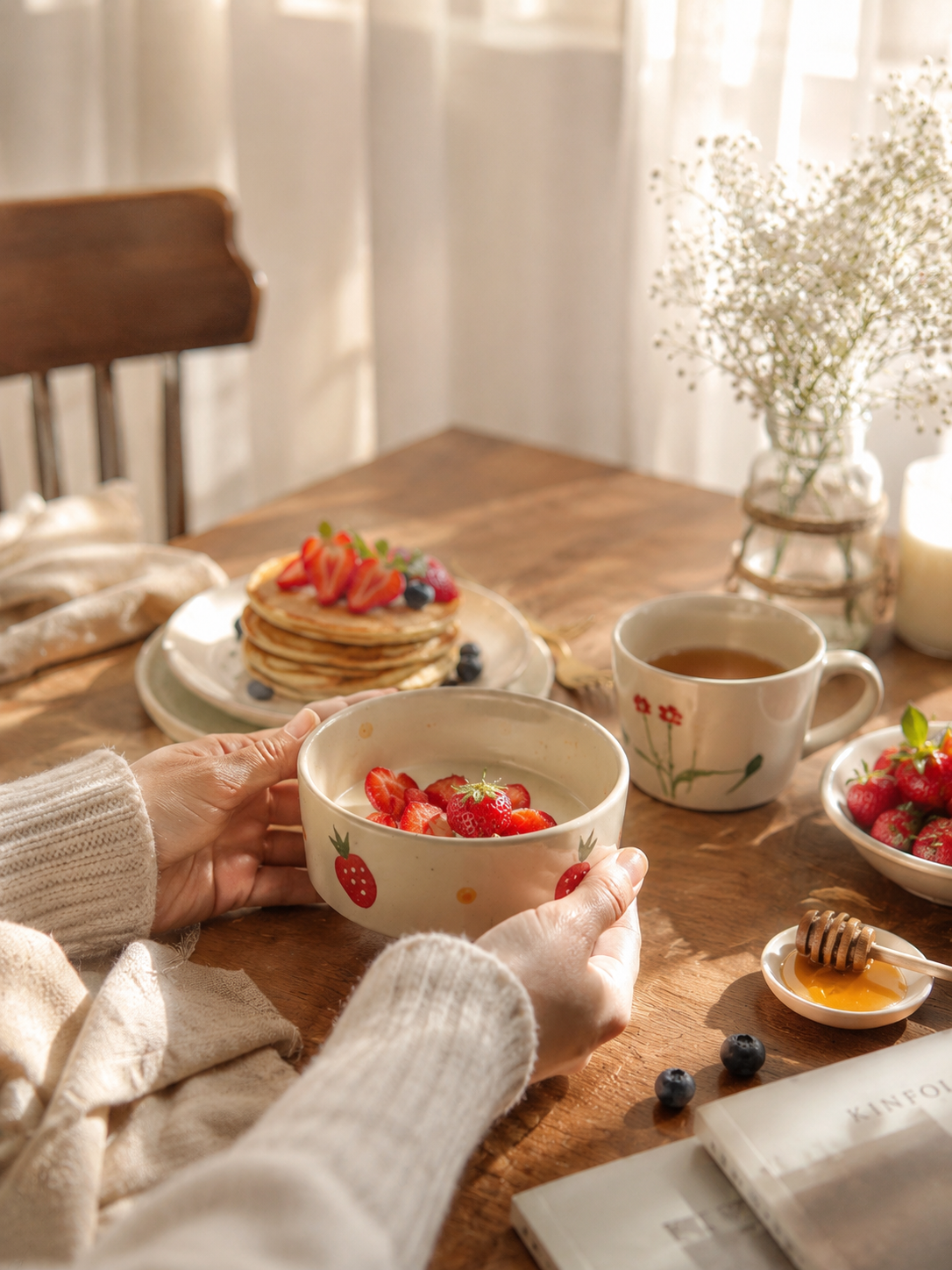 Strawberry Flat Snack Bowl