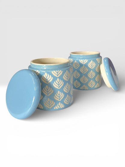 Blue Design Jars Pack of 2