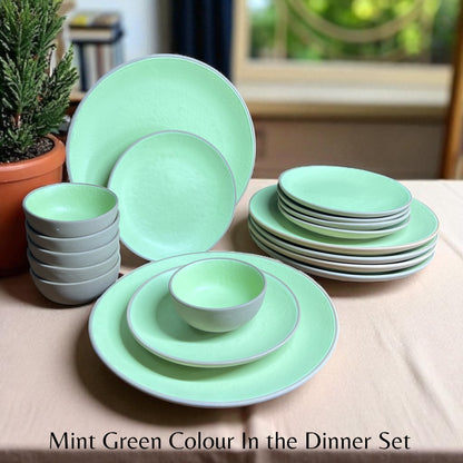 Earthy Mint Dinner set (18pcs)
