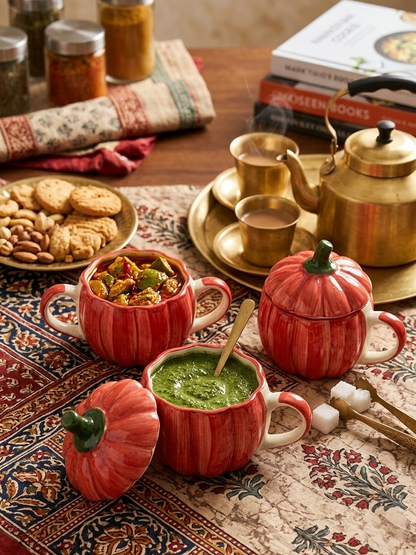 Red Pumpkin Pickle Jar