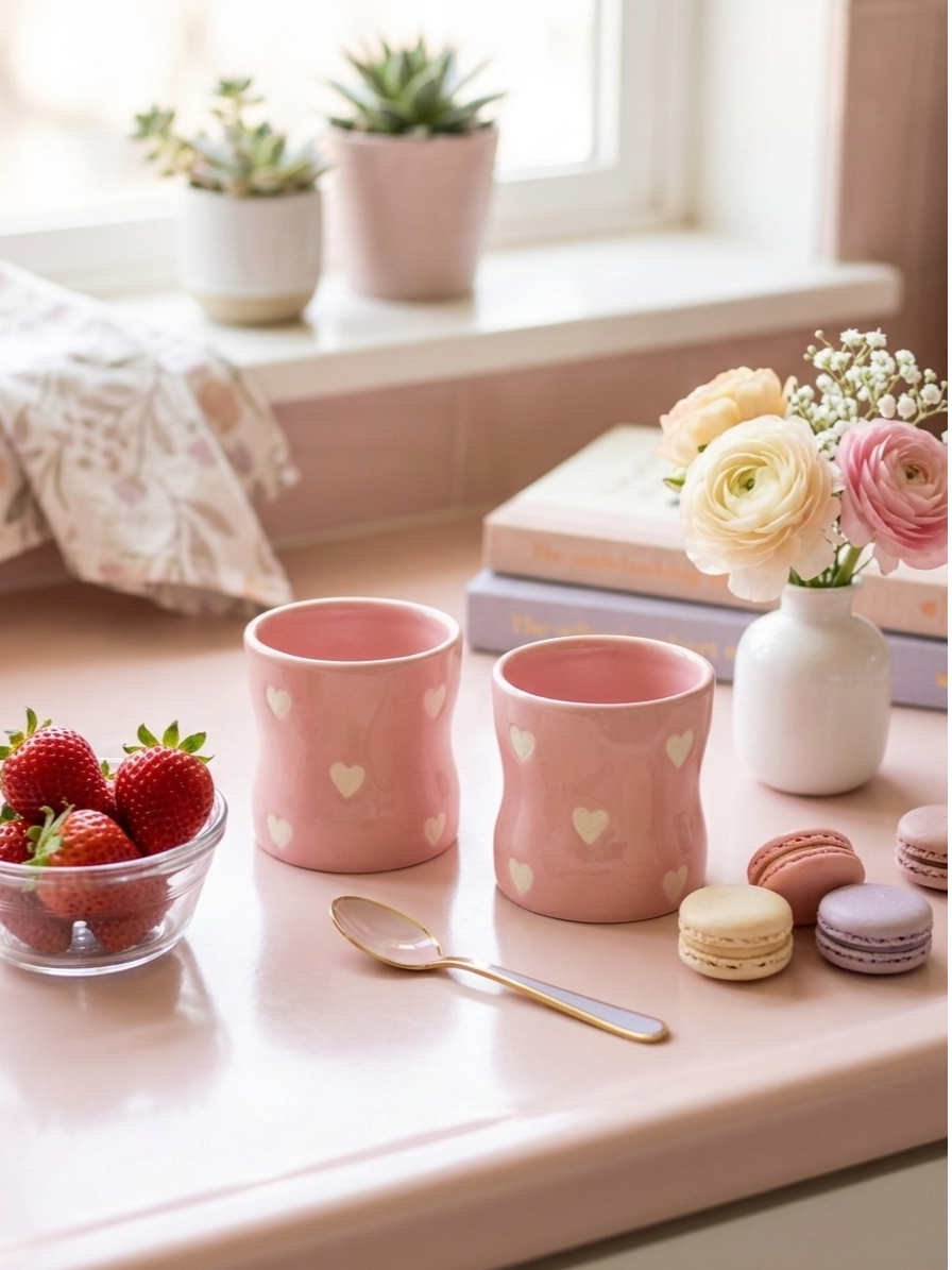 Cupid’s Pink Coffee Mugs (Pack of 2)