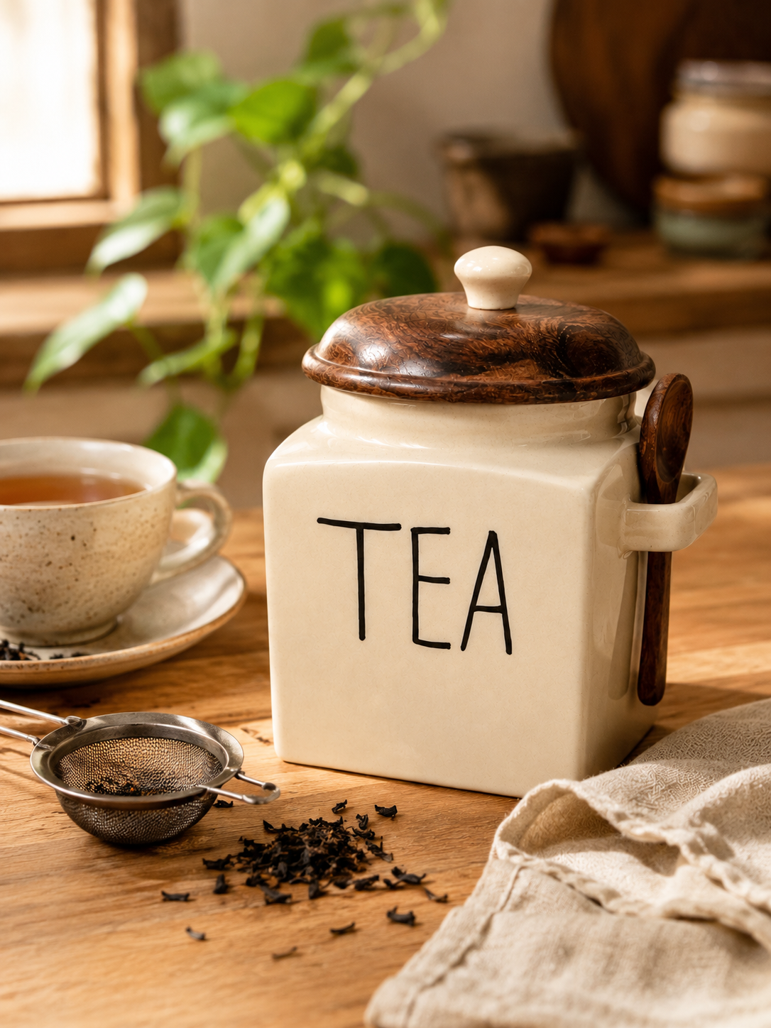 Tea Air Tight Jar with Spoon