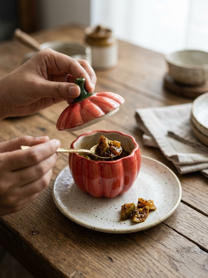 Red Pumpkin Pickle Jar