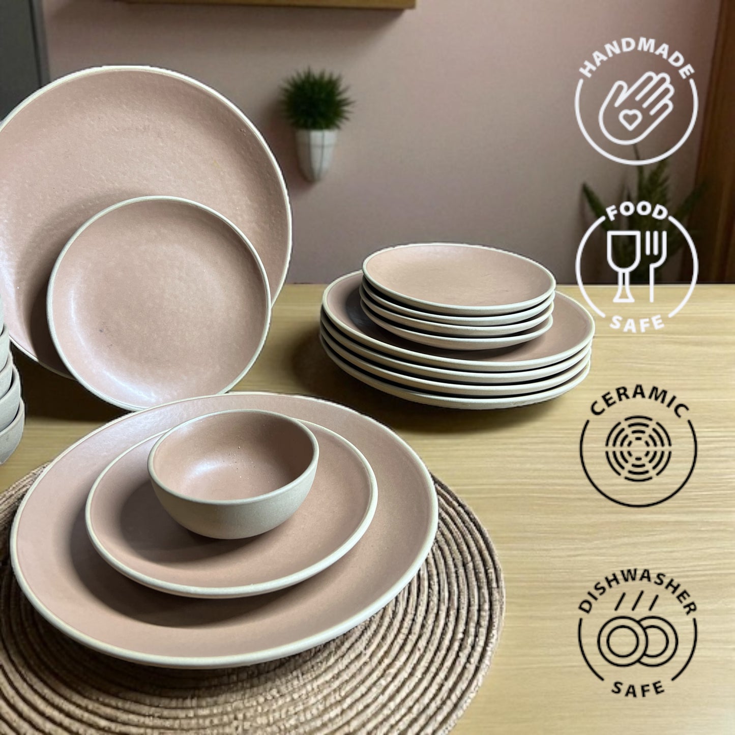 Earthy Brown Dinner set (18pcs)