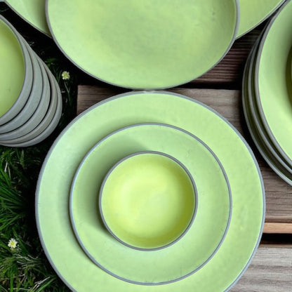 Earthy Lime Yellow Dinner set (18pcs)