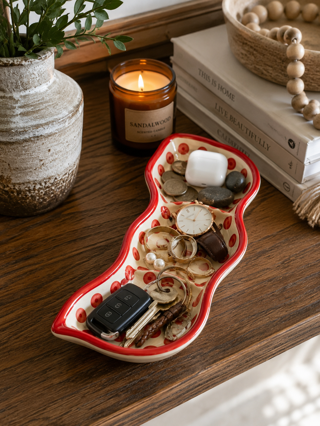 Red Dot Artisan Tray