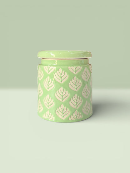 Pastel Green Design Jars Pack of 2