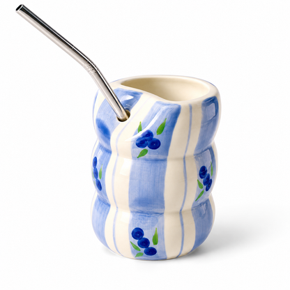 Blueberry Sipper Mug with Straw