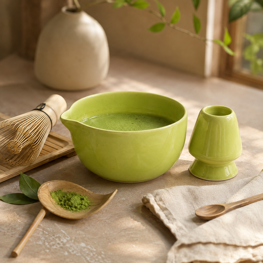 Green Matcha Bowl Set