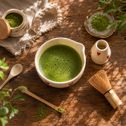 Hearts Matcha Bowl Set