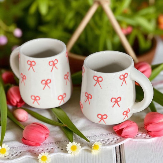 Two Pink Ribbon Mugs