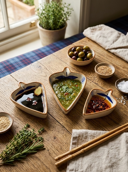 Botanical Condiments and Snacks Trays (Set of 3)
