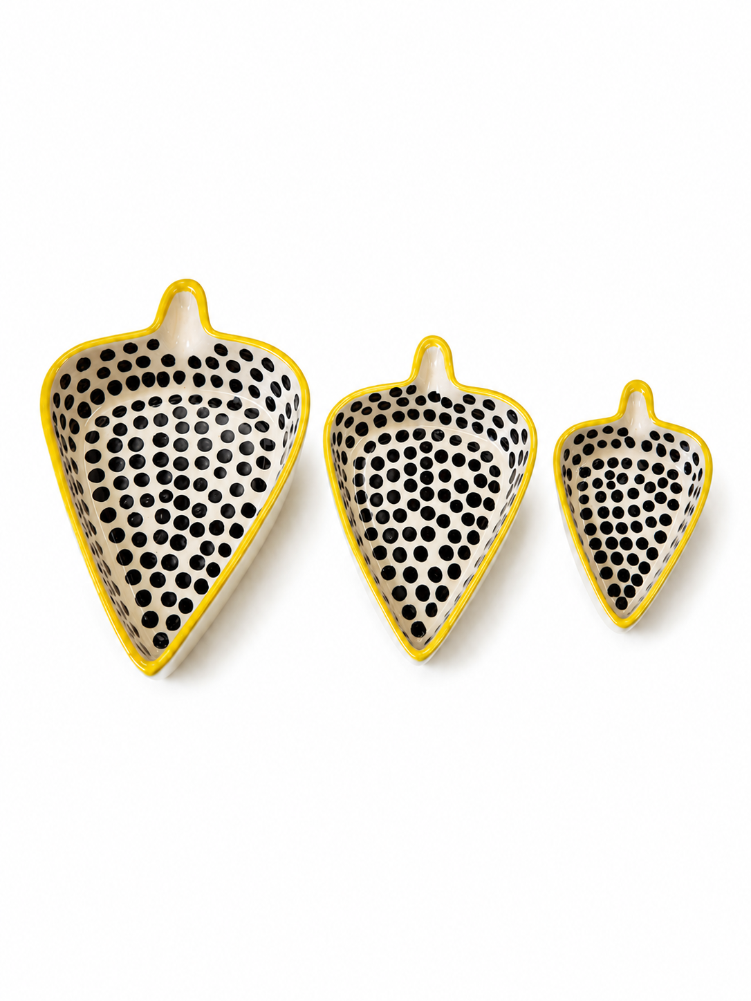Polka Dots Condiments and Snacks Trays (Set of 3)