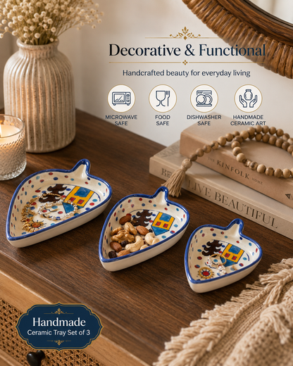 Hut Condiments and Snacks Trays (Set of 3)