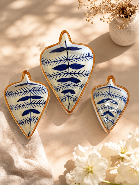 Botanical Condiments and Snacks Trays (Set of 3)