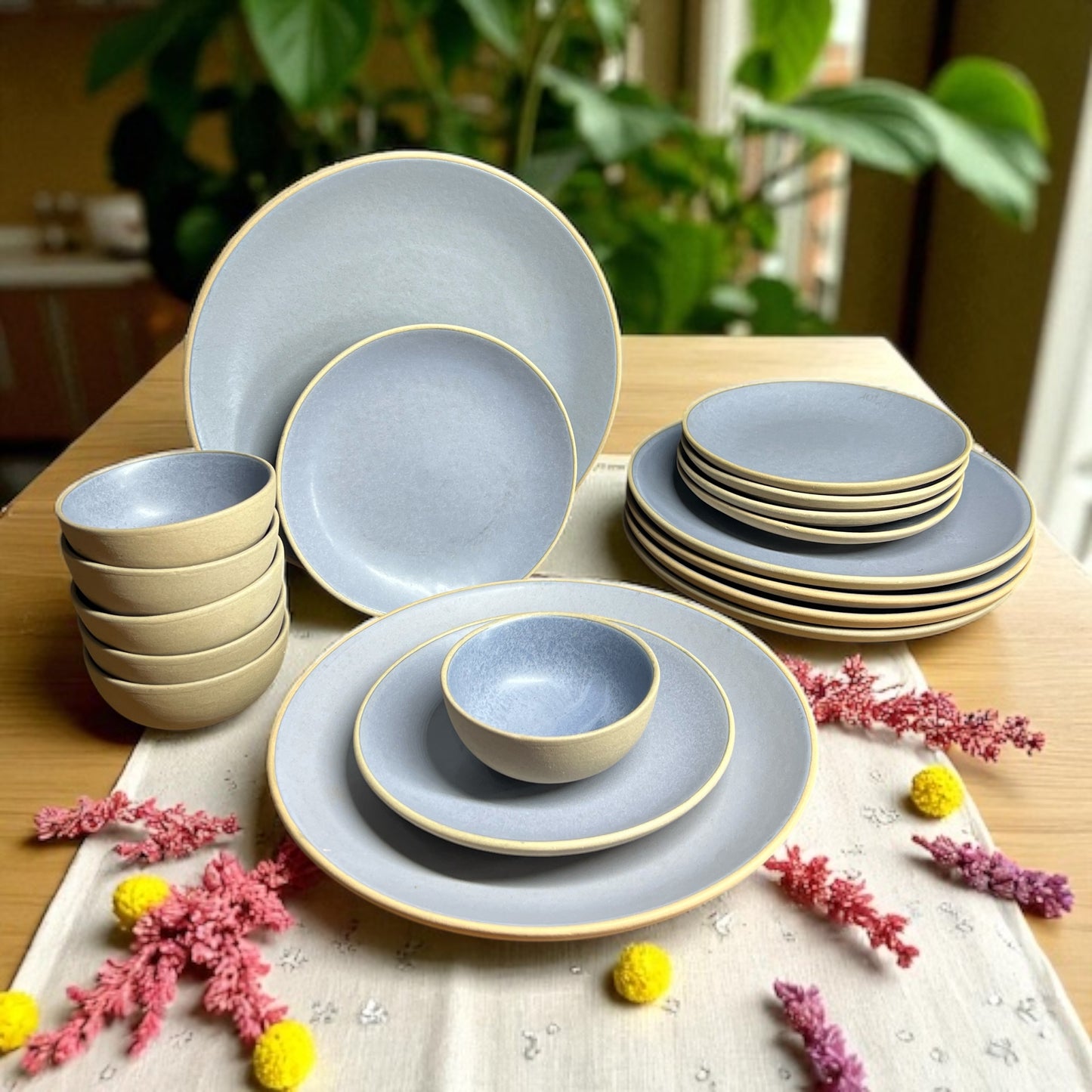Earthy Blue Dinner set (18pcs)