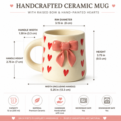 Pink Bow Love Mug