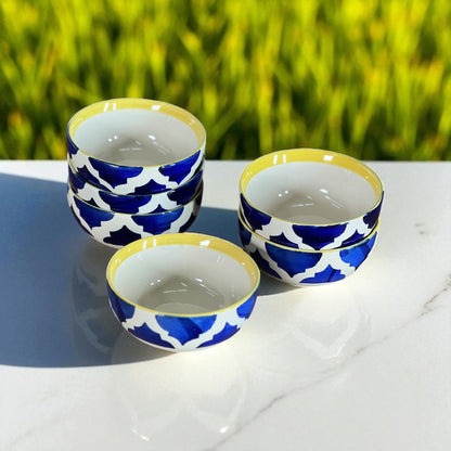 The Moroccan Blue Bowls Set of 6