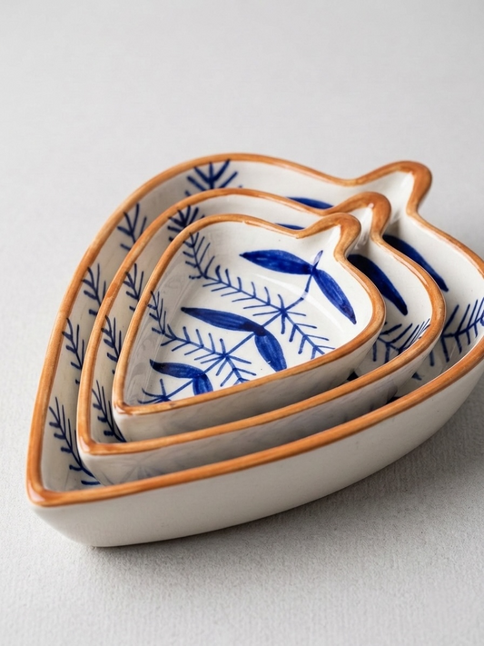 Botanical Condiments and Snacks Trays (Set of 3)