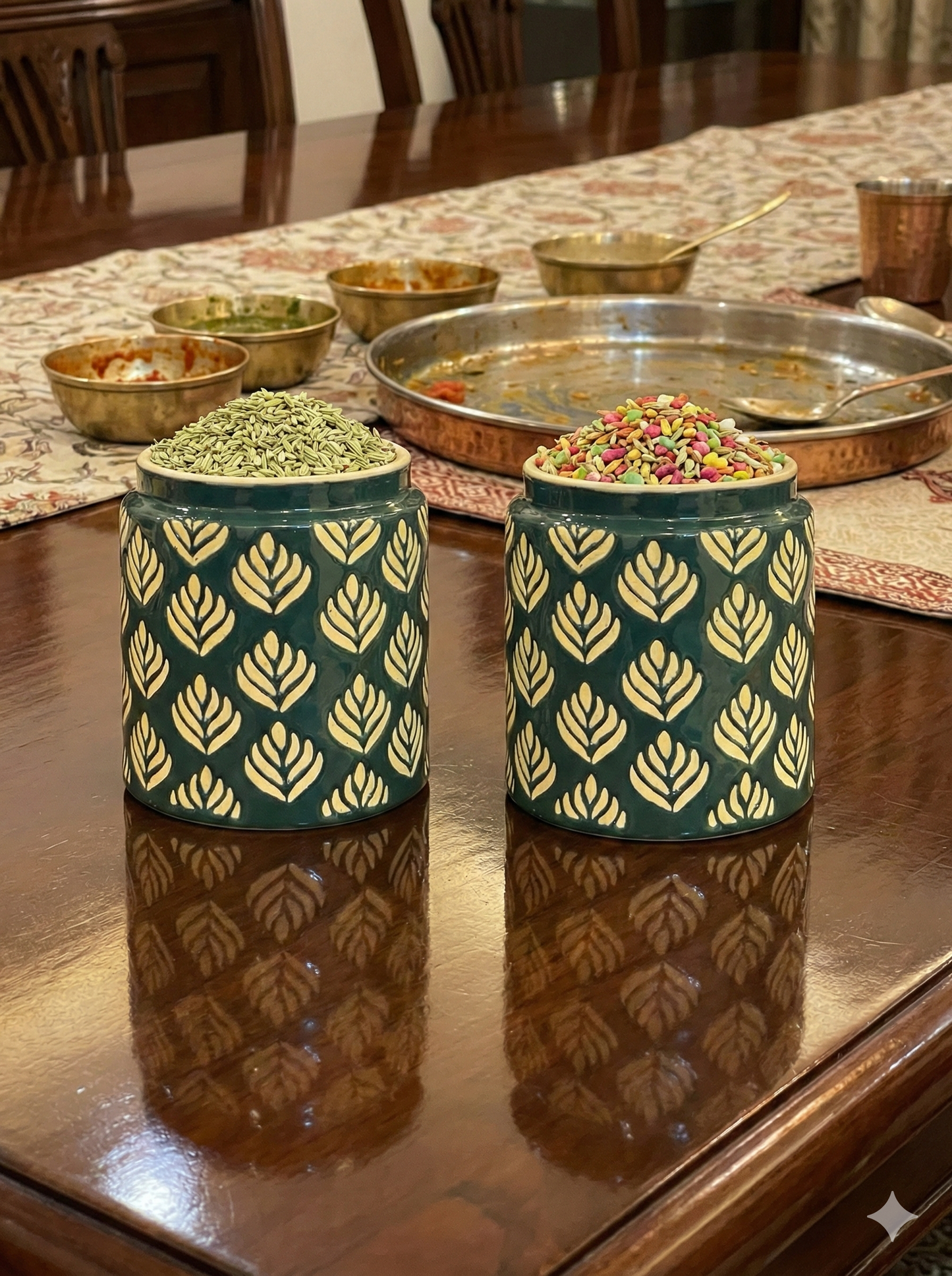 Green Design Jars Pack of 2