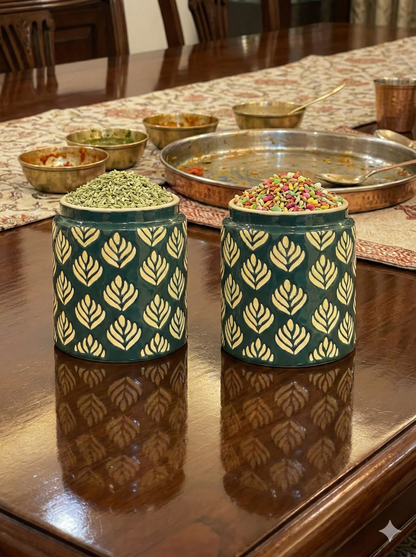 Green Design Jars Pack of 2
